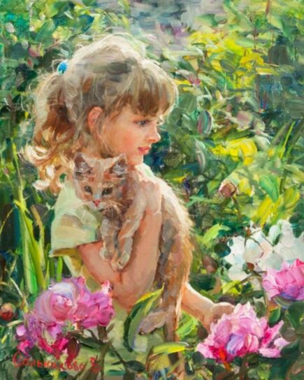 Girl With Cat